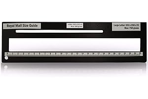 CRAZY OFFERS PPI Letter Size Guide Ruler Post Office Postal Price Postage in Black.