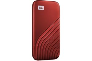 WD My Passport SSD, 2TB SSD Esterno, SSD portatile con tecnologia NVMe, USB-C, con velocità di lettura fino a 1050 MB/s, 1000 MBs in scrittura, funziona con PC, Xbox e Playstation, Rosso