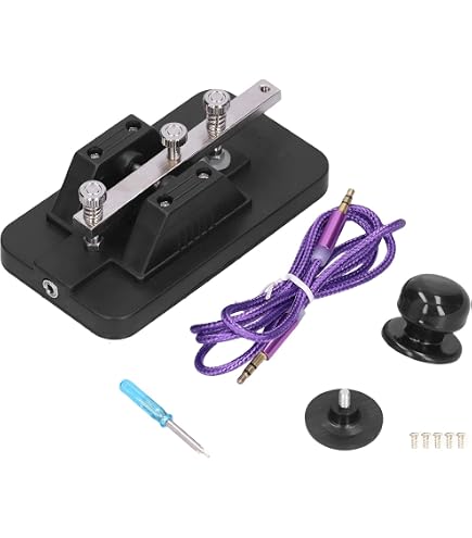 Clé Morse Putikeeg - Manette Télégraphique Droite, En Alliage Aluminium, Réglable - Pour Radioamateurs Et Survie - 6