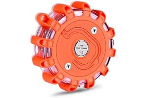 Mugust LED Road Flare Spia di Emergenza di Emergenza Faro di Sicurezza Lampeggiante Spia di Segnalazione Base Magnetica e Gancio per Auto Camion Barca (1)