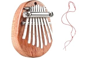 BOBOZHONG Mini Kalimba 8 Clés,Pouce Doigt Piano,Piano à Doigt en Bois Portable Marimba Instrument Pouce Piano Instrument de Musique, pour Enfants Adultes Débutants Amateurs