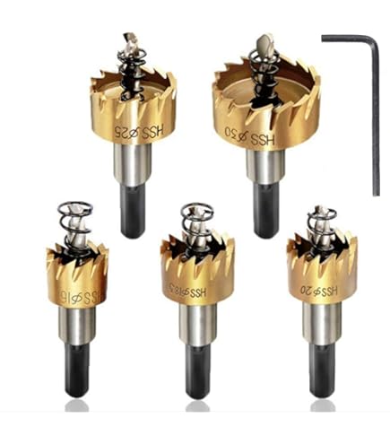 Scie Cloche Supertool 12–65 Mm HSS Titane Scie-cloche Kit D'outils De Démontage Pour Acier, Acier Inoxydable, Fer, Cuivre, Aluminium, Fibre De Verre