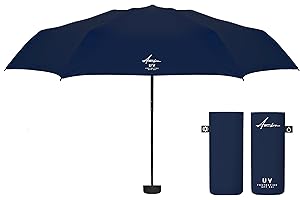 AMBRA UV PROTECTION Ambra Mini parapluie de poche avec protection UV et protection UV Bleu foncé 215 g 18 x 5 cm, S