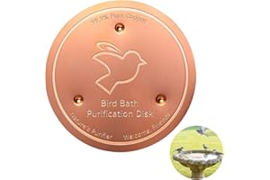 Mellbree Vogeltränken Reiniger Kupferplatte - 14 Tage klares Wasser, 99,99% Reinkupfer - sichere Wasserreinigung,für Vogelbad & Brunnen (1 Stück)