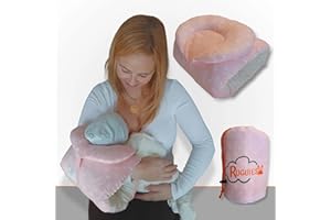 RUGUIES- Cuscino ergonomico per l'allattamento dei neonati + cuscino antireflusso per la testa del bambino a 45° per il massimo comfort-Allattamento al seno o al biberon-da viaggio,portatile-OEKO TEX.