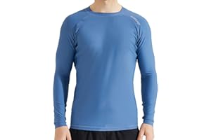 SURFEASY Camisa Compresión para Hombre,Camisa de protección Manga Larga para Surf, natación, Actividades al Aire Libre, Rashguard Secado Rápido