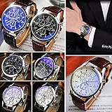 Chianrliu Luxus-Mode Kunstleder Herren Blue Ray Glas Quartz...
