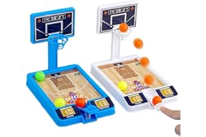 RDNKVB Cadeaux de fête de Basket-Ball de Bureau pour Enfants Adultes, Jouet de Basket-Ball de Bureau, Lot de 2 Jouets de Jeu de Basket-Ball de Table, Jeu de Basket-Ball de Doigt