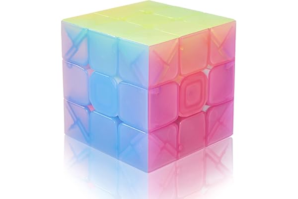 ROXENDA 3x3 Magisk Kub, Färgrik 3x3 Speed Cube Hastighetskub (Lutning)
