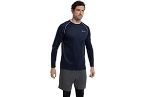 Mountain Warehouse Endurance Mens Top – Long Sleeves, Quick Dry T-Shirt, Highly Breathable Tee, UPF50 Protection Tee Shirt – for, Travelling, Walking, Gym