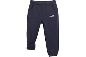 ANIMQUE Jungen Mädchen Fleecehose Winter Lässige Fleece Gefüttert Jogginghose Kleinkind Kinder Verdicken Jogger Hose Einfarbig Elastischer Bündchen Hosen 2-12 Jahre