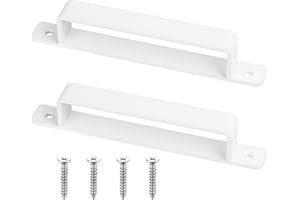 SIGULIKEJI 2 Pcs Poignet de Porte Poignee de Porte Interieur Exterieur Blanc, 216 mm Poignée de Porte Coulissante, Poignée Porte Coulissante, Poignée Porte de Garage Armoire Meubles Cuisine, Poignées de Porte