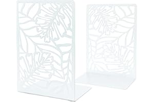 CIGAA Book Ends for Shelves, 1 Pair Heavy Duty Bookends Metal Book Holder Anti Slip Book Stopper for Home Office Library, Mandala