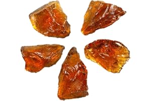 Bunte-Gartenwelt Glasbrocken Gabionenglassteine Gabionenfüllsteine Gartendekoration Glasstein Glasbruch Bernstein Glass Stone 40-80mm Glasdeko Außendeko (5)