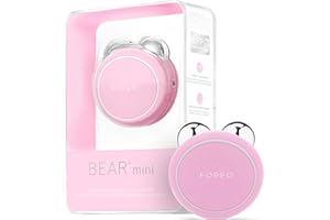 Foreo Bear Mini, Massaggiatore Viso Antirughe con Microcorrente, Massaggio Viso Mirato per Rughe Della Fronte e Doppio Mento, Ginnastica Facciale, Lifting Viso Non invasivo, Pearl Pink