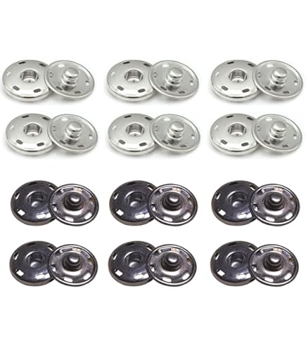 50 PZ 8/10 MM Bottoni A Pressione Da Cucire Bottoni Di Fissaggio In Metallo Bottoni A Pressione Per Cucire Jeans Abbigliamento Accessori Per Indumenti Fai Da Te - Foto 9