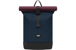 LARKSON Sac à Dos Femmes & Hommes - Janne Small - Petit Sac à Dos Rolltop avec Compartiment pour Ordinateur Portable - Pour Université Travail Voyages & Vélo - Hydrofuge