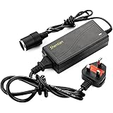 Shentian Power Supply Cigarette Lighter Socket AC to DC Adapter 110V-240V to 12V 5A Car Power Charger Converter Black
