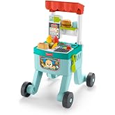 Fisher-Price 4'&uuml; 1 Arada Alışveriş Sepeti Y&uuml;r&uuml;te&ccedil; bebek oyuncağı, JLM95