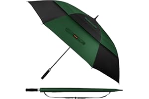 TECKNET Ombrello da Golf Grande da 68 Pollici,Ombrello Pioggia Grande,Antivento,a Doppia Calotta Ventilata,Con Apertura Automatica e Impugnatura in EVA.Perfetto per Sole e Pioggia All'Aperto.