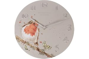 Wrendale Designs by Hannah Dale - Woodland Robin Bird Wall Clock - 30cm Diameter