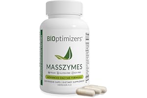 BiOptimizers MassZymes | Digestive Enzyme Supplement for Better Absorption | Bloating Relief, Constipation, and Gas for Men & Women | Contains Lipase, Amylase & Bromelain | 120 Capsules