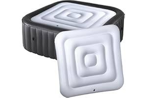 YUMSUR Energy Saving Spa Cover Inflatable Hot Tub Cover Lid Protective Rain Overflow Heat Insulator Technology Square Bladder Fits All 6 Person 160cm