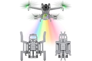 Craznick Montura de Aterrizaje Colorido para Mini 3 Plegable Suspensión extendida con Luces LED Flash para dji Mini 3 Drones, Accesorios de Aterrizaje