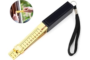 TUNKNEW Fire Door Gap Gauge, 1-15mm Wedge-Shaped Vernier Feeler Gauge for House Engineering Inspection, Flatness Measuring Tool, Engineering Ruler, Durable Material (0.5MM) (1)