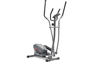 Sunny Health & Fitness Ellittica Compatta da Casa, Camminata Aerea Ellittica, Macchina Ellittic a Gradini Legacy, Allenatore Total Body, Attrezzatura per Esercizi a Basso Impatto e Cardio Domestico