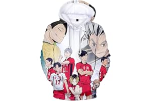 Silver Basic Felpe Maglione con Cappuccio Volleyball!! Cosplay Hinata Kageyama Kenma Bambino Sportivo Abbigliamento