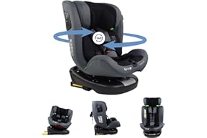 Mobiclinic®, Fotelik samochodowy, Obrót 360º, Regulacja i-size, Top tether, Grupa 0/1/2/3, Max. 36 kg, Podwyższenie dla dzieci, Pandafix, 5-punktowa uprząż, Regulacja, Leżanka 3 pozycje