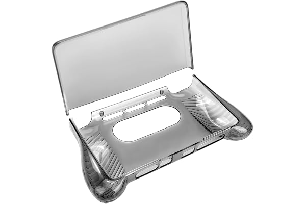 BOXOB Silikonfodral för Ayn Thor Handheld (Transparent Svart) | Stötsäkert och Halkfritt Skyddande Greppfodral med Exakta Utskärningar och Texturdesign för Fullständigt Skydd