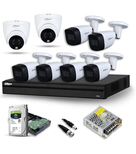 DAHUA 2MP CCTV IP Camera Full Set, 8 Bullet, 8 Channel NVR, 8 Port