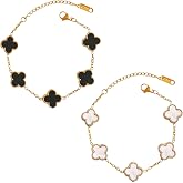 SALVE Clover Anti Tarnish Bracelet for Women Stylish | Stainless Steel Bracelet for Woman | Fashion Jewellery for Women Aesth
