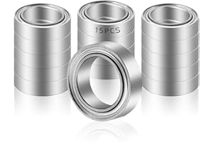 Hexizexi 15 Stück MR128ZZ Kugellager 8x12x3.5mm Doppelt Geschützte Rillenkugellager für Skateboards Drehbänke Baumaschinen DIY