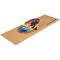 BoarderKING Indoorboard All-Rounder- Tavola di Equilibrio per Surf e Skate Indoor, Tavola Propriocettiva per NeuroMuscular Re