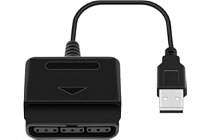TECHZOCO Adattatore convertitore PS1 PS2 a PS3 o PC, USB, Nero, 20 cm