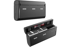 AUYKOO Chargeur de batterie pour Go Pro Hero 13, 3 emplacements de batterie, étui de charge rapide USB pour GoPro Hero 13 avec câble de type C, sac de transport de batterie, entièrement compatible avec la
