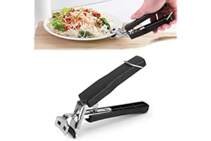 Konesky Pinzas de Cocina, Pinzas Cocina Silicona Resistente al Calor, Pinza Air Fryer, Clip Antiquemaduras, Clip Para Tazón de Plato Caliente para Mover Tazones, Platos, Bandejas (Negro)