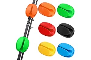 Encuryna 6 Stück Angelrute Befestigung Silikon Feste Kugel, Angelrute Krawattenhalter, Rutenhalter, Angel Zubehör, Hochelastischer Angelruten-Bündelhalter, Wiederverwendbare Angelwerkzeu