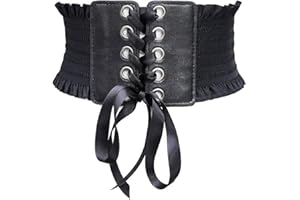 MESCHETT Cintura in vita larga elastica con lacci da donna cintura elastica per corsetto in vita per soprabito vestito