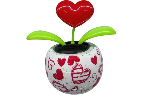 Fleur de Danse pour Voiture, Solaires Figurine Dansantes Jouets, Bobble Head Flower en Plastique, Fleurs Secouant Tête Ornement de Tableau de Bord de Voiture, Décoration pour Voiture, Bureau, Bureau