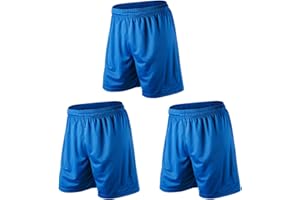 PROSTYLE SPORTS Junior football Shorts Sports Running Gym Breathable School, PE KID 3/4Y - 13/14Y (Royal Blue