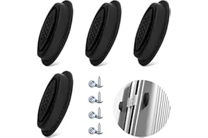 KALEXION Luggage Feet nóżki do walizki – części zamienne do walizki, 4 czarne nóżki z tworzywa sztucznego z 8 gwoździami, akcesoria bagażowe do naprawy i doposażenia walizki podróżnej, praktyczne (4 + 8)