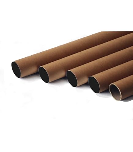 10 Tubi Di Cartone Per Spedizioni 35x7cm Con Tappi In PVC - Per Poster, Disegni A4/A3, Ombrelli - Foto 6