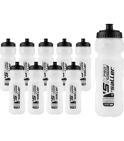 Hockey-Geschenkset – Wasserflasche 1 L Mit Langem Strohhalm & 600 Aufklebern, BPA-frei