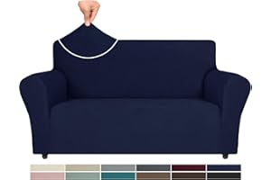 Ystyle Copri Divano 2 Posti Con Braccioli, Copridivano Antigraffio Gatto, Copridivani Elasticizzati, Pesante Inverno Copri Divani, Fodera Divano Antimacchia Lavabile Antiscivolo, Blu