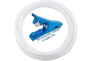 Tuyau PVC, CESFONJER Tuyau Souple Transparent 8mm ID*10mm OD, Tube Flexible, avec 1 coupe-tube (3 mètres)