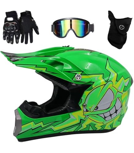 Casque IntéGral VTT/Cross, Casque De Moto Tout-Terrain